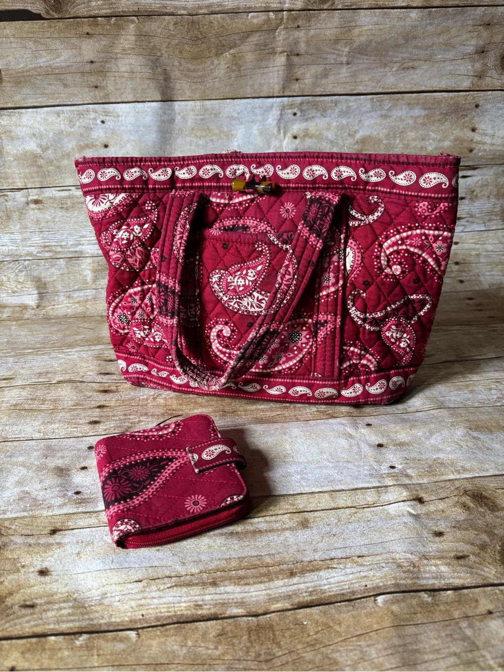 Vera Bradley shoulder bag & wallet bundle